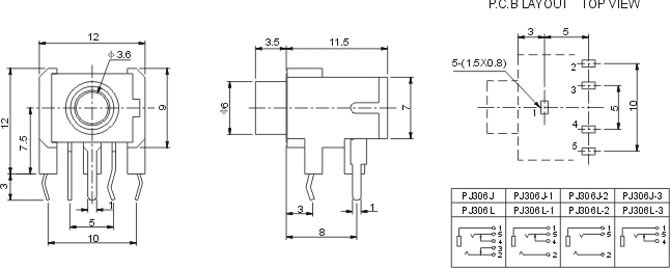 耳機插座PJ306J