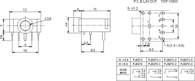 耳機插座PJ307C