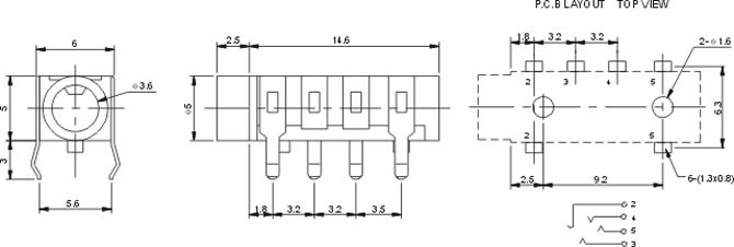 耳機插座PJ313B