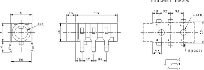 耳機(jī)插座PJ313C