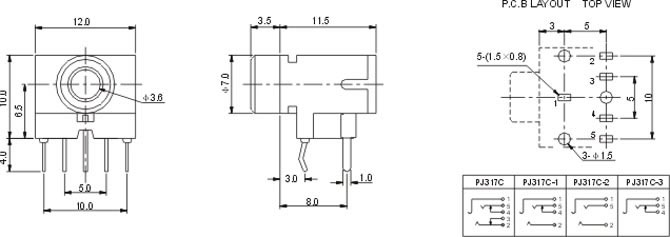 耳機插座PJ317C