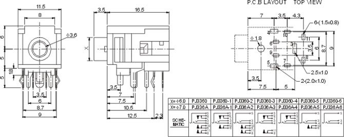 耳機(jī)插座PJ336A