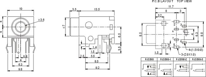 耳機插座PJ3390