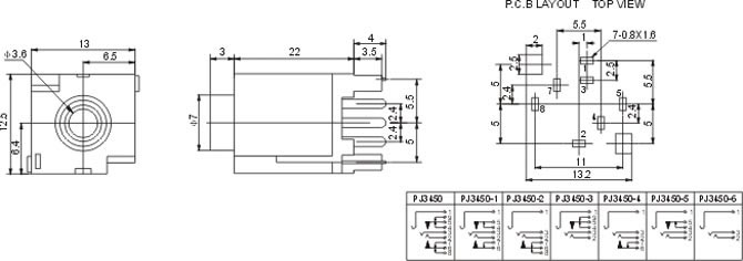 耳機插座PJ3450
