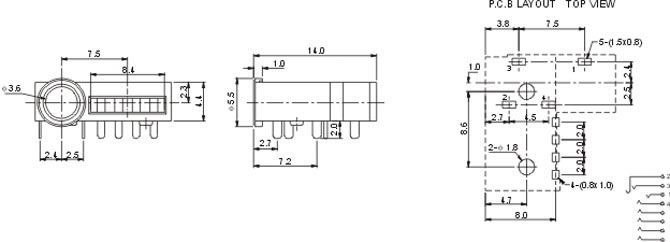 耳機插座PJ347A