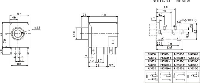 耳機(jī)插座PJ355B
