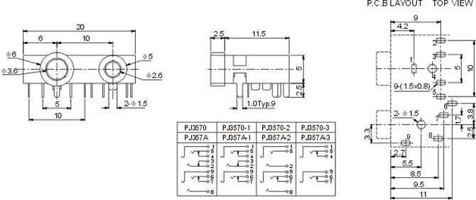 耳機插座PJ357A