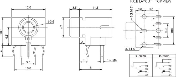 耳機插座PJ397A